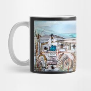 Ostrich Party Bus. Mug